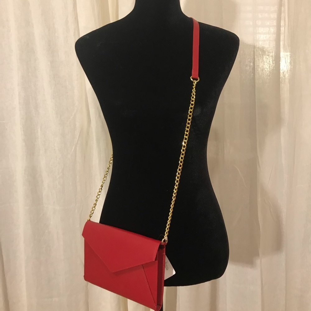 Brand New Neiman Marcus Red Leather Wallet Bag